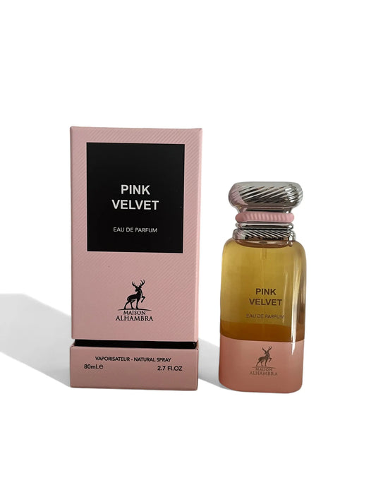 Parfum Pink Velvet de Maison Alhambra - Une fragrance féminine inspirée de Rose Prick de Tom Ford. Découvrez ce parfum floral et audacieux au Maroc sur Sentoria.ma, votre parfumerie en ligne pour des parfums pour femmes à Casablanca et dans tout le Maroc.