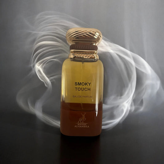 Parfum Smoky Touch de Maison Alhambra - Une fragrance pour homme inspirée de Tuscan Leather de Tom Ford. Explorez ce parfum intense et cuiré au Maroc sur Sentoria.ma, votre parfumerie en ligne à Casablanca. Parfums pour hommes exclusifs disponibles au Maroc.