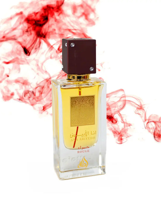 Parfum Ana Abiyedh Rouge de Lattafa Parfum - Une fragrance unisexe inspirée de Baccarat Rouge 540 de Maison Francis Kurkdjian. Découvrez ce parfum au Maroc, disponible sur Sentoria.ma, votre parfumerie en ligne pour les meilleurs parfums pour hommes et femmes à Casablanca et dans tout le Maroc.