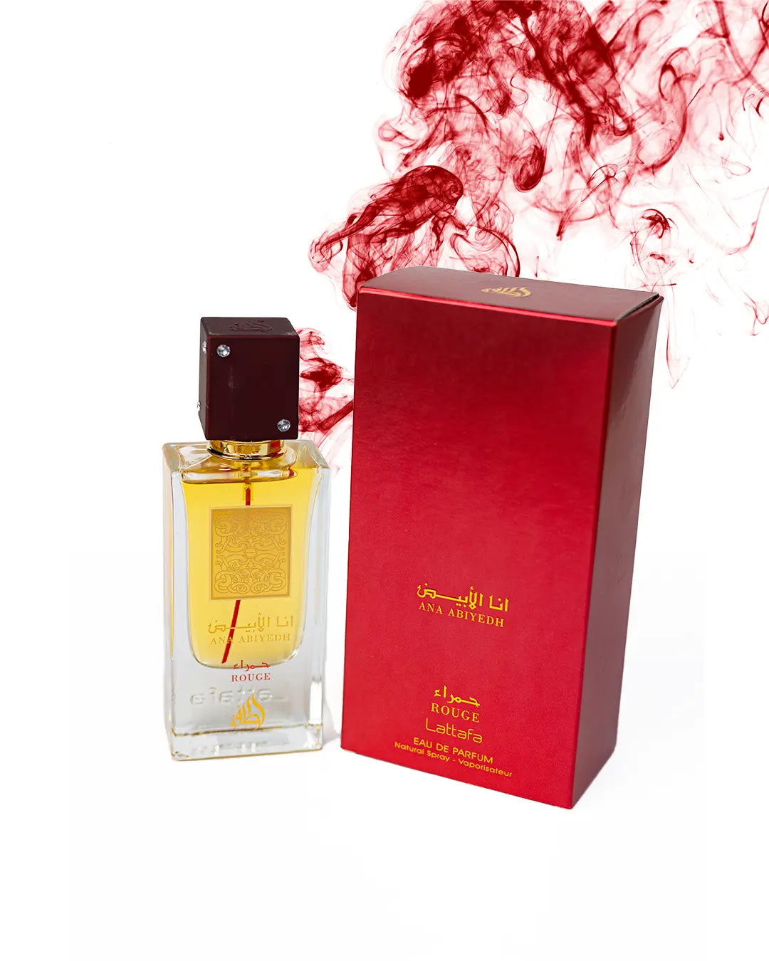 Parfum Ana Abiyedh Rouge de Lattafa Parfum - Une fragrance unisexe inspirée de Baccarat Rouge 540 de Maison Francis Kurkdjian. Découvrez ce parfum au Maroc, disponible sur Sentoria.ma, votre parfumerie en ligne pour les meilleurs parfums pour hommes et femmes à Casablanca et dans tout le Maroc.