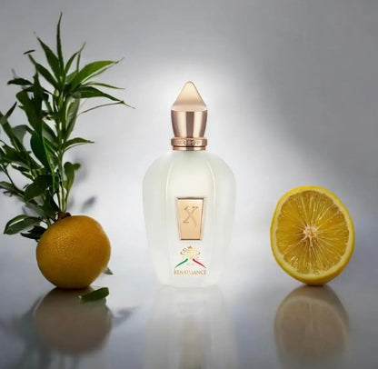 Xerjoff Renaissance, parfum de niche unisexe aux agrumes et bois précieux, disponible en parfumerie Casablanca.